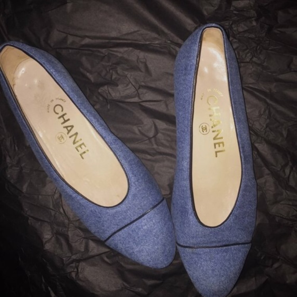 Chanel Denim Flats